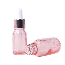 5Ml 10Ml 15Ml 30Ml 50Ml 100Ml Empty Pink Round Glass Bottle With Rose Gold Dropper For Essential Oil